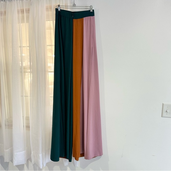 NEW Anthropologie Hutch Strapless Colorblock Wide Leg Strapless Jumpsuit - Picture 8 of 8